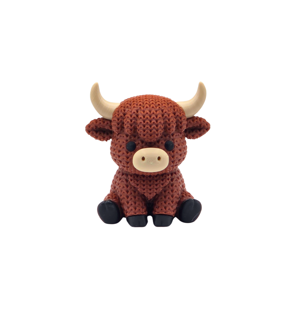 Harry Highland Cow — 3D Knit Buddy