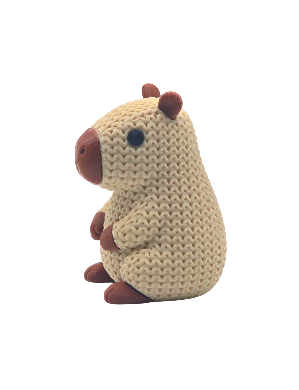 Captain Capybara — 3D Knit Buddy