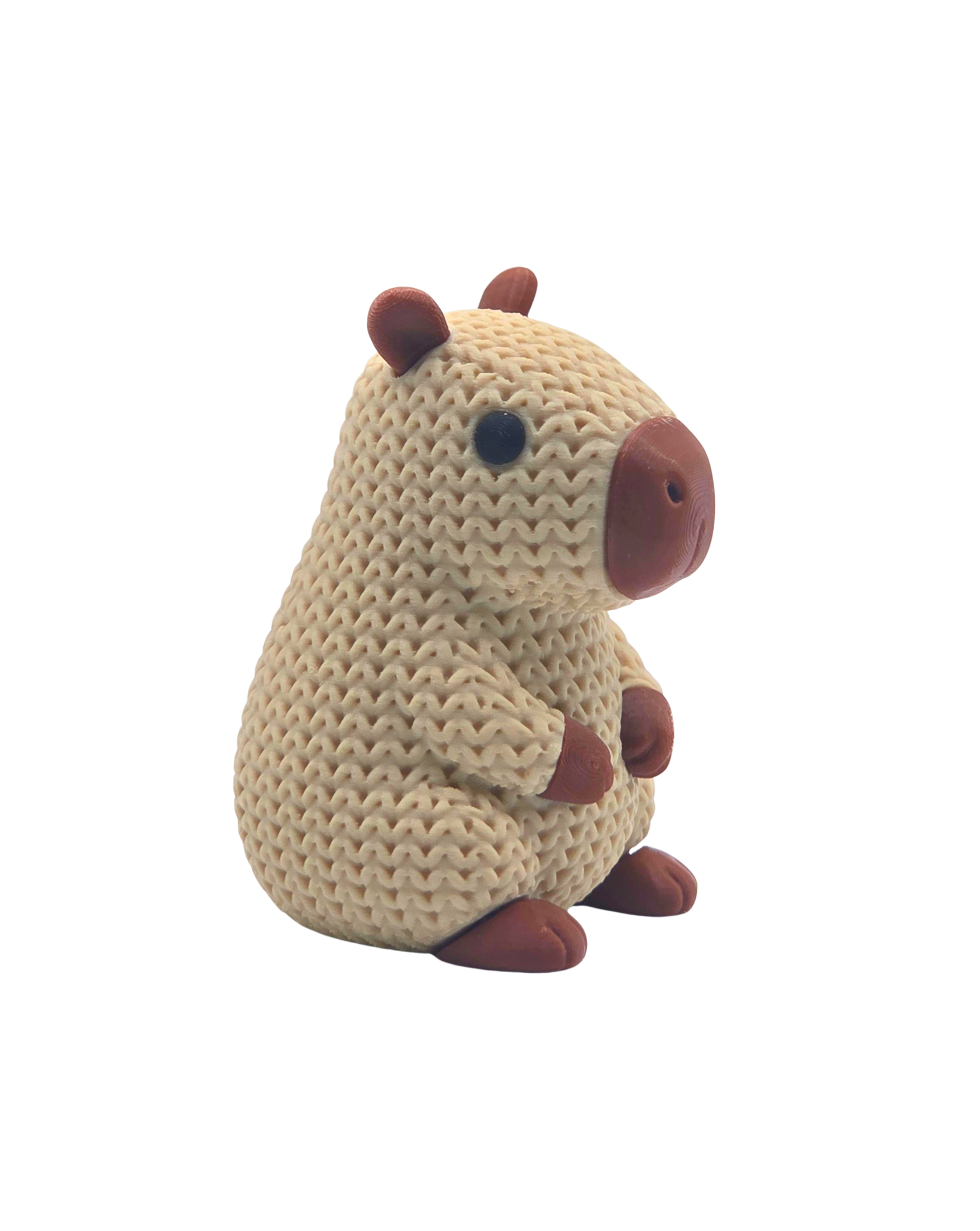 Captain Capybara — 3D Knit Buddy