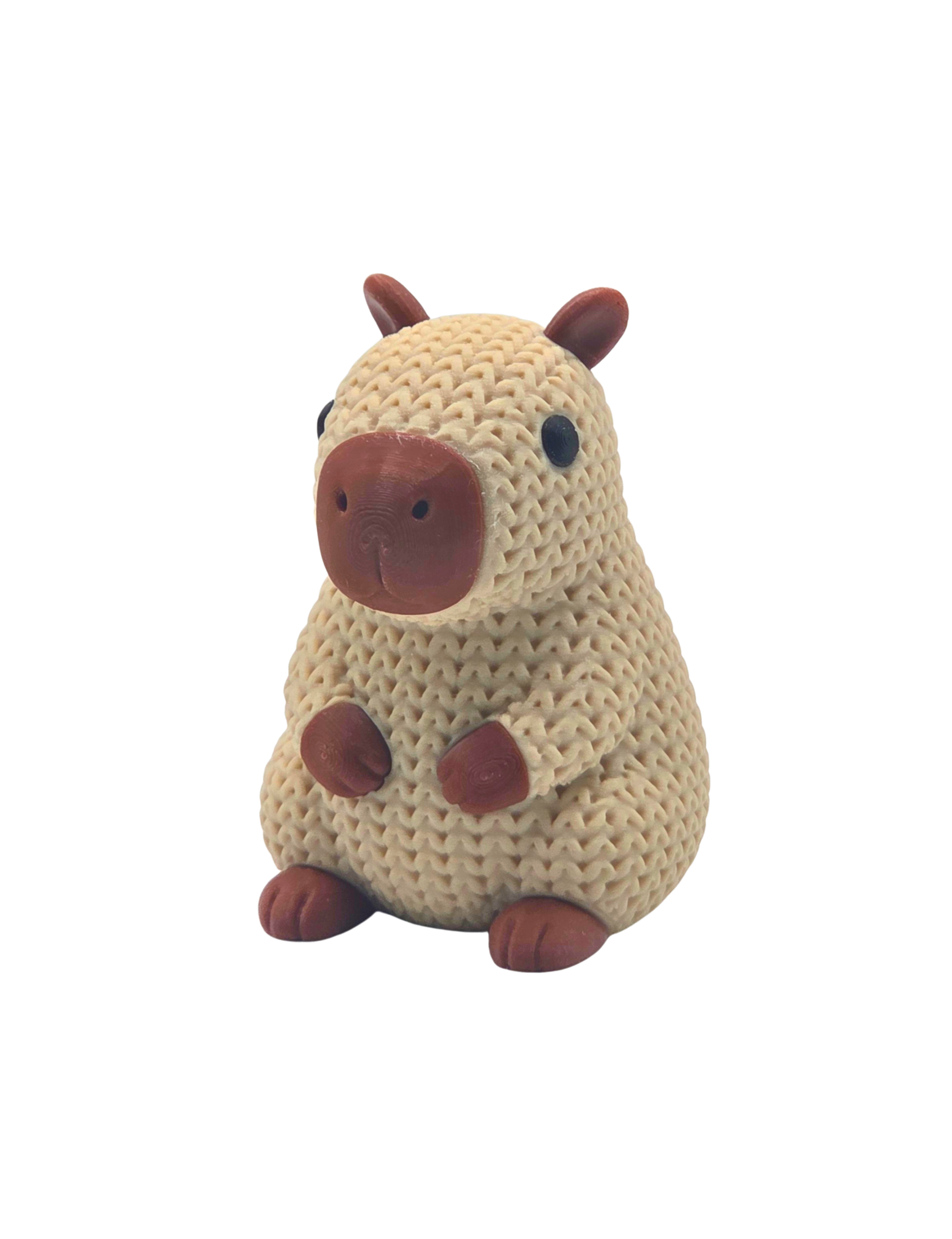 Captain Capybara — 3D Knit Buddy