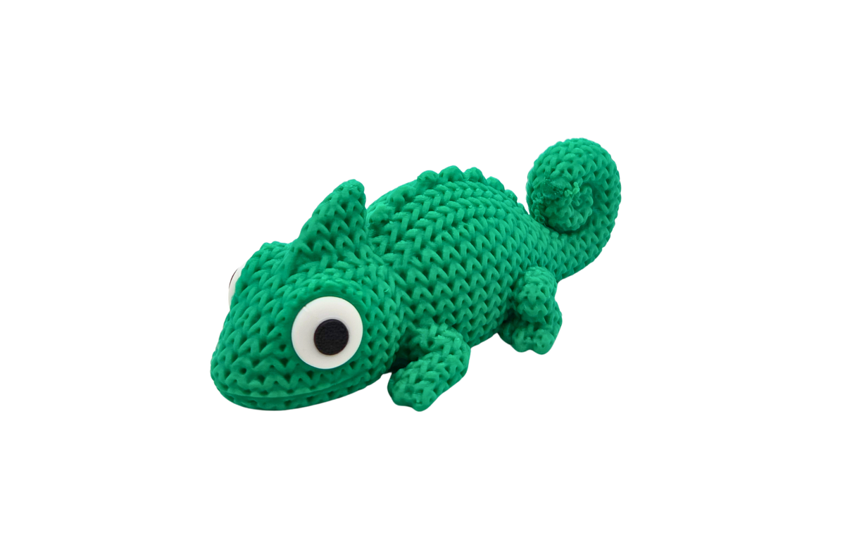 Cam Chameleon — 3D Knit Buddy