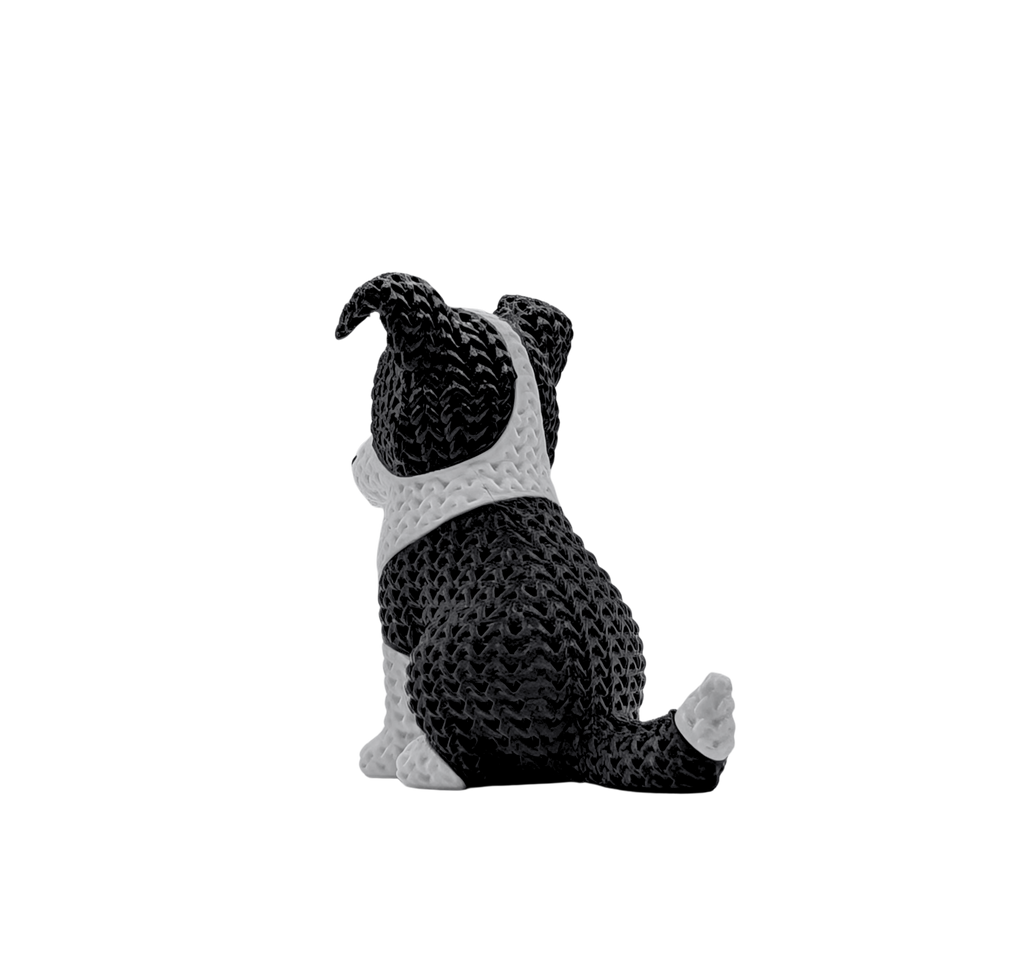 Boris Border Collie — 3D Knit Buddy