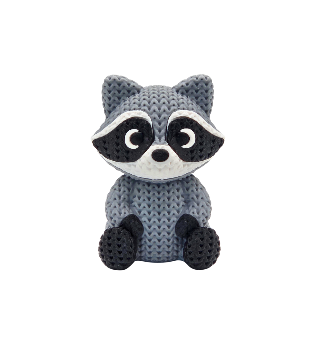 Rocco Raccoon — 3D Knit Buddy