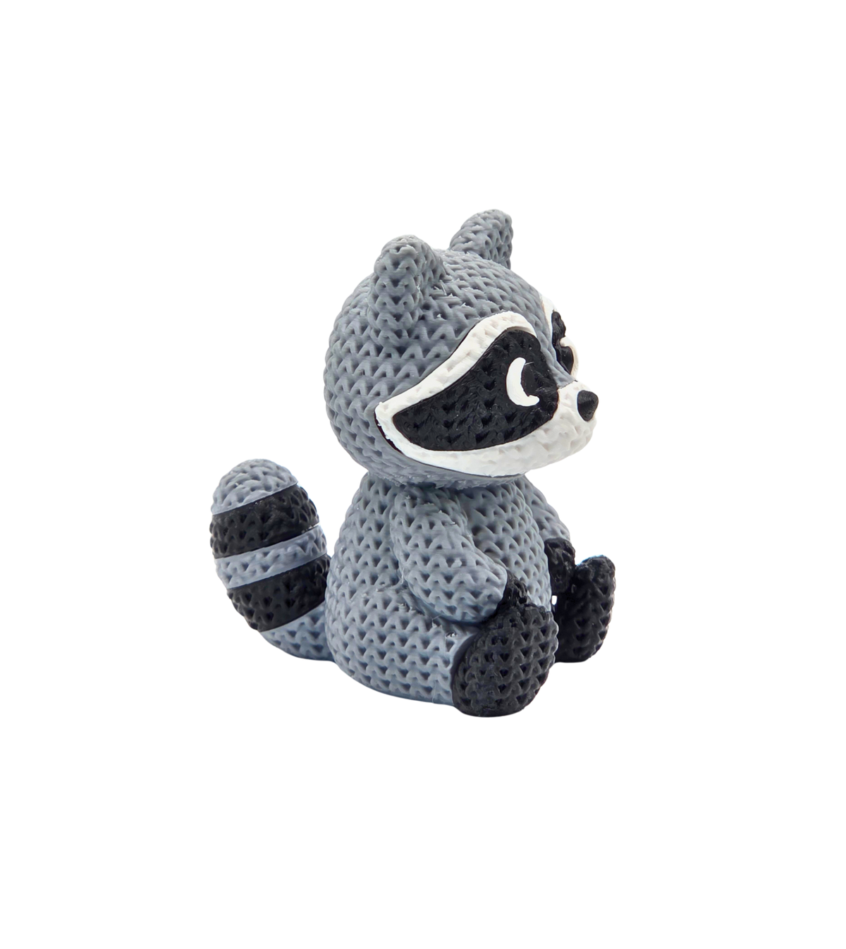 Rocco Raccoon — 3D Knit Buddy