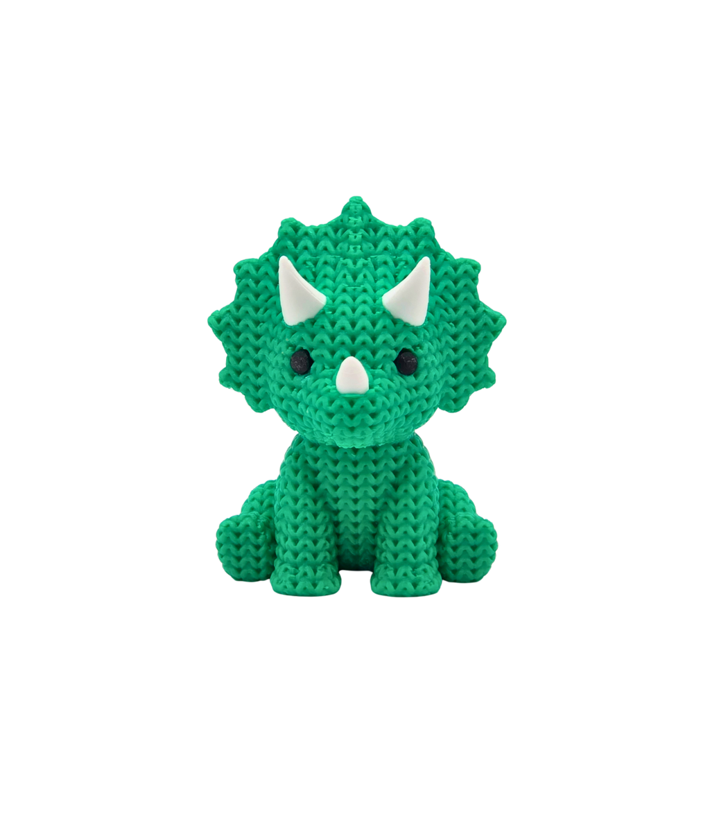 Tina Triceratops — 3D Knit Buddy